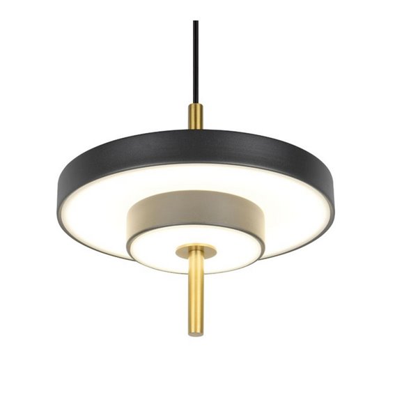 Lámpara de techo LED KEATON Ø20cm 10W 1200Lm DIP SWITCH 2300+3000+4000K Negro/dorado