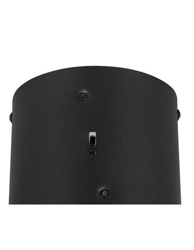 Luminária de teto LED KEATON Ø20cm 10W 1200lm com interruptor DIP, 2300+3000+4000K, preta/dourada