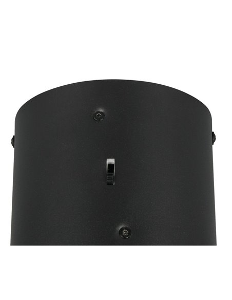 Luminária de teto LED KEATON Ø20cm 10W 1200lm com interruptor DIP, 2300+3000+4000K, preta/dourada