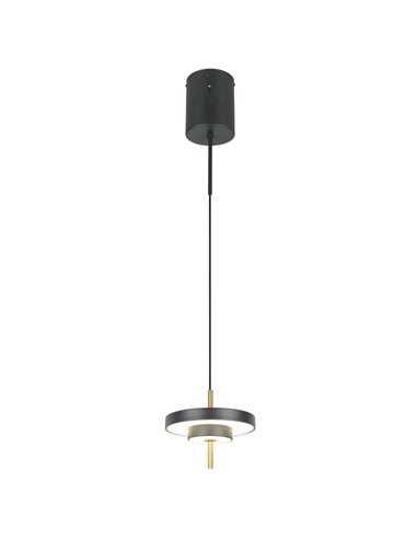 Lámpara de techo LED KEATON Ø20cm 10W 1200Lm DIP SWITCH 2300+3000+4000K Negro/dorado