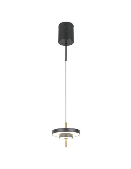 Lámpara de techo LED KEATON Ø20cm 10W 1200Lm DIP SWITCH 2300+3000+4000K Negro/dorado