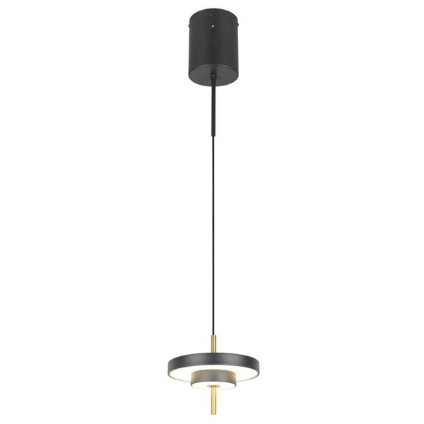 Lámpara de techo LED KEATON Ø20cm 10W 1200Lm DIP SWITCH 2300+3000+4000K Negro/dorado