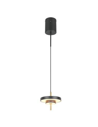 Lámpara de techo LED KEATON Ø20cm 10W 1200Lm DIP SWITCH 2300+3000+4000K Negro/dorado