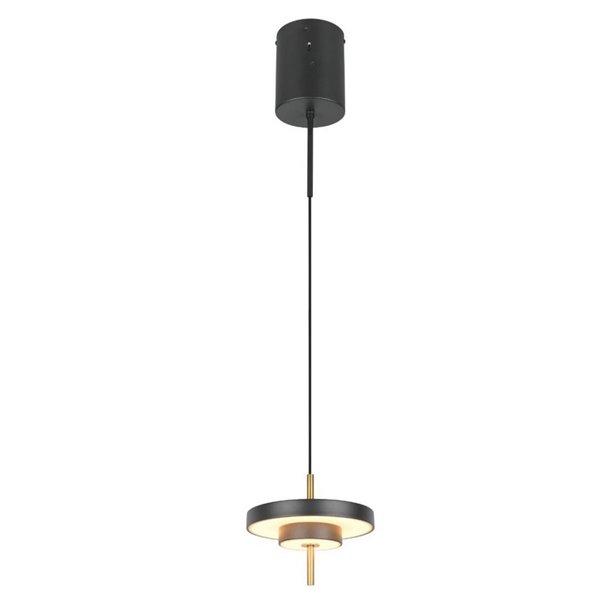 Lámpara de techo LED KEATON Ø20cm 10W 1200Lm DIP SWITCH 2300+3000+4000K Negro/dorado