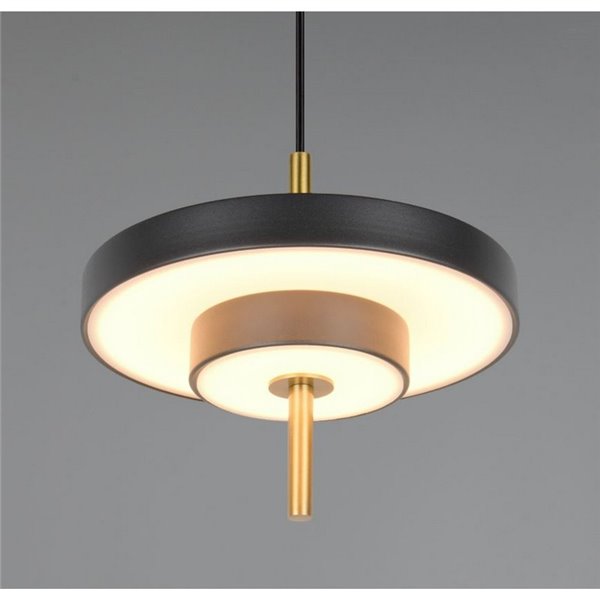 Luminária de teto LED KEATON Ø20cm 10W 1200lm com interruptor DIP, 2300+3000+4000K, preta/dourada