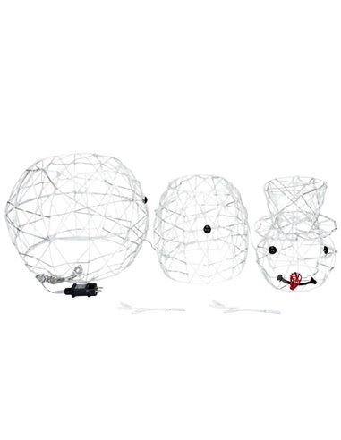 Boneco de neve acrílico com LED de baixa voltagem, 90 cm, branco quente, para uso interno e externo, IP44.