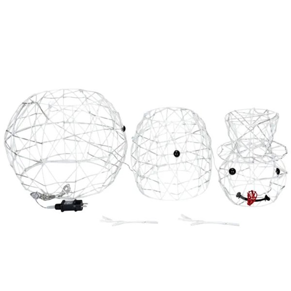 Muñeco de nieve acrílico LED de baja tensión 90cm, blanco cálido, interior y exterior IP44