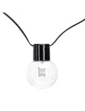 Guirnalda exterior 20 G50 LED solar de filamento con columna de burbújas, blanco cálido, 10m