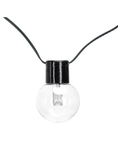 Guirnalda exterior 20 G50 LED solar de filamento con columna de burbújas, blanco cálido, 10m