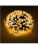 Guirnalda de luces LED tipo petardo 2,5 m, blanco cálido, exterior, a pilas 3AA, 8 funciones, memoria y temporizador