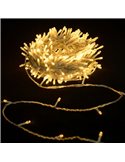 Guirlande lumineuse plate à 300 LED, 30 m, blanc chaud, 8 fonctions, mémoire et minuterie, 4 piles AA, IP44