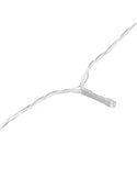 Guirnalda exterior de 200 luces LED planas 20m, blanco cálido, 8 funciones, memoria y temporizador, pilas 4AA, IP44