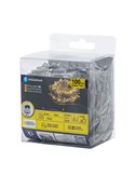 Guirnalda exterior de 100 luces LED planas 10m, blanco cálido, 8 funciones, memoria y temporizador, pilas 3AA, IP44