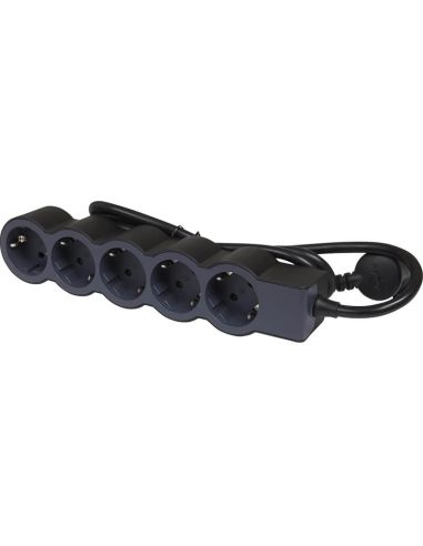 Base múltiple Legrand de 5 tomas 2P+T 16A 230V con cable 3 m y diseño plano Legrand