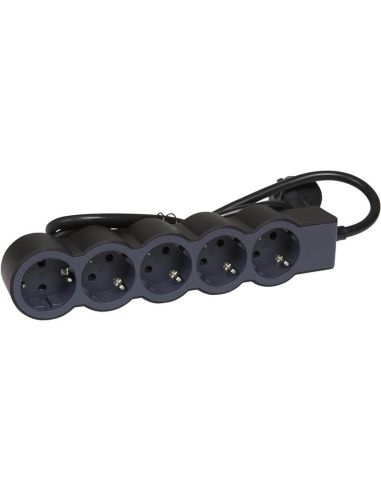 Base múltiple Legrand de 5 tomas 2P+T 16A 230V con cable 3 m y diseño plano Legrand