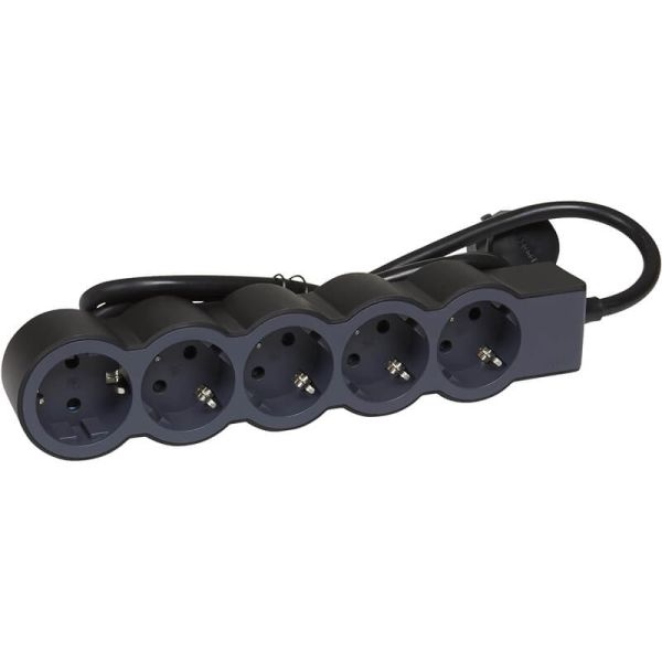Base múltiple Legrand de 5 tomas 2P+T 16A 230V con cable 3 m y diseño plano Legrand