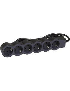 Base múltiple Legrand de 6 tomas 2P+T 16A 230V con cable 3 m y diseño plano 2