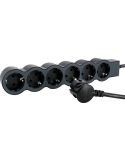 Base múltiple Legrand de 6 tomas 2P+T 16A 230V con cable 3 m y diseño plano