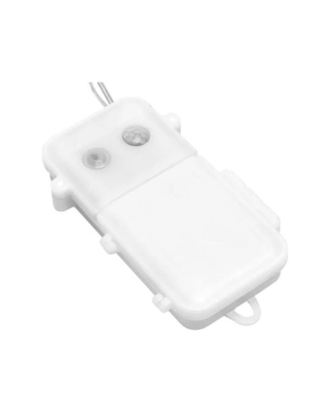Guirnalda de luces 100 LED con caja de música 10m, blanco cálido, pilas 3AA, IP44