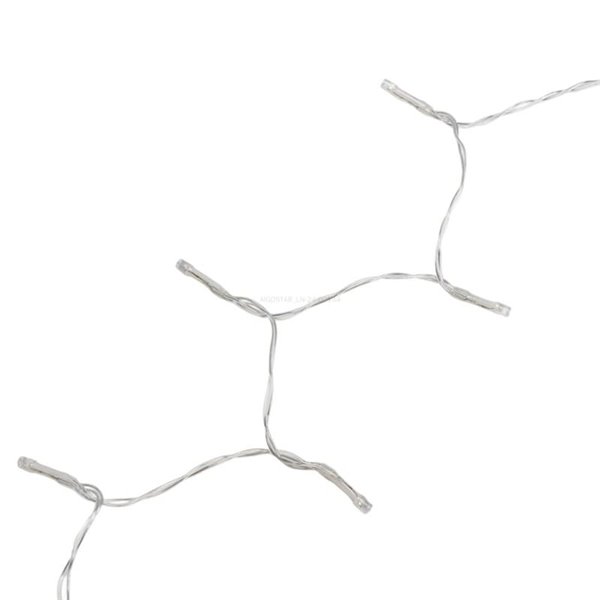 Guirlande lumineuse de 100 LED avec boîte à musique, 10 m, blanc chaud, 3 piles AA, IP44