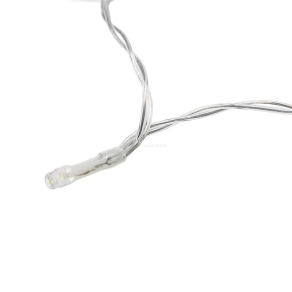 Guirnalda de luces 100 LED con caja de música 10m, blanco cálido, pilas 3AA, IP44