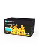 Luces LED solares de burbujas blancas 10m, luz cálida 2700K, se enciende automáticamente de noche, IP65