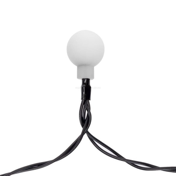 Luces LED solares de burbujas blancas 10m, luz cálida 2700K, se enciende automáticamente de noche, IP65