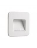 Applique de Jardin LED Encastrable Carrée Blanc Nase 3W 3000K | Balise LED encastrée blanche | Éclairage LeonLeds