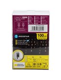Cortina de 100 luces LED planas de carámbano 5m bajo voltaje, 25 tiras, 8 funciones+mem+temp, IP44