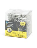 Cortina de 100 luces LED planas de carámbano 5m bajo voltaje, 25 tiras, 8 funciones+mem+temp, IP44
