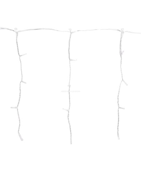 Guirlande lumineuse plate stalactite LED basse tension 20 m, 400 LED, 100 bandes, blanc chaud, intérieur/extérieur IP44