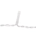 Cortina de 100 luces LED planas tipo carámbano bajo voltaje 5m, 25 tiras, blanco cálido, interior/exterior, IP44