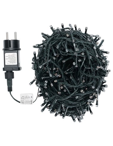Guirlande lumineuse 600 LED, 30 m, basse tension, RGBY, 8 fonctions + mémoire + température, intérieur/extérieur IP44