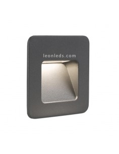 Aplique Empotrable LED Jardín cuadrado Blanco Nase 3W 3000K | Baliza LED Empotrable Blanca | LeonLeds Iluminación
