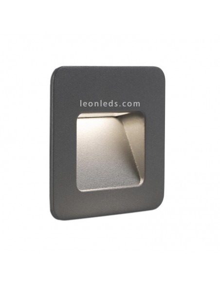 Aplique Empotrable LED Jardín cuadrado Blanco Nase 3W 3000K | Baliza LED Empotrable Blanca | LeonLeds Iluminación