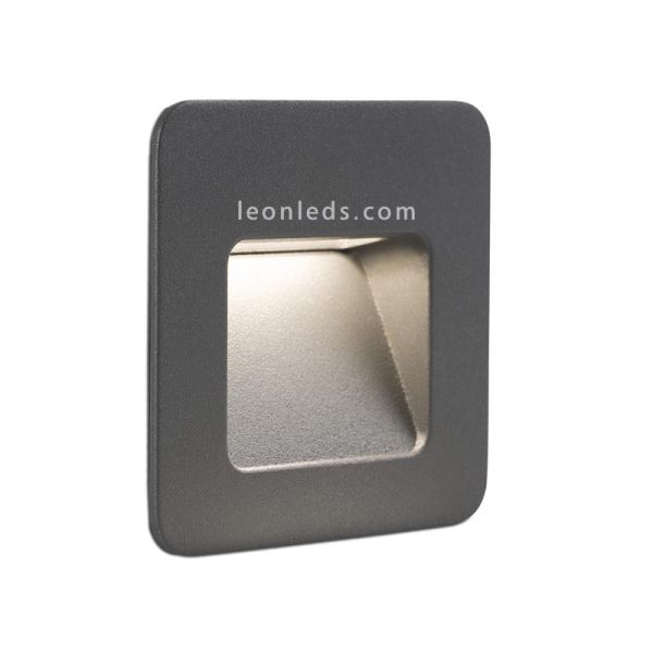 Aplique Empotrable LED Jardín cuadrado Blanco Nase 3W 3000K | Baliza LED Empotrable Blanca | LeonLeds Iluminación