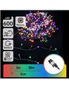 Guirlande lumineuse 600 LED, 30 m, basse tension, RGBY, 8 fonctions + mémoire + température, intérieur/extérieur IP44