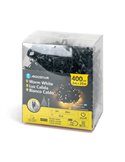 Guirnalda de 400 luces LED planas de bajo voltaje 20m, blanco cálido, 8 funciones+mem+temp, interior/exterior IP44