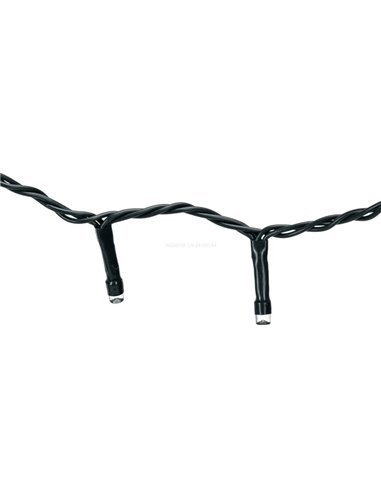 Guirnalda de 400 luces LED planas de bajo voltaje 20m, blanco cálido, 8 funciones+mem+temp, interior/exterior IP44