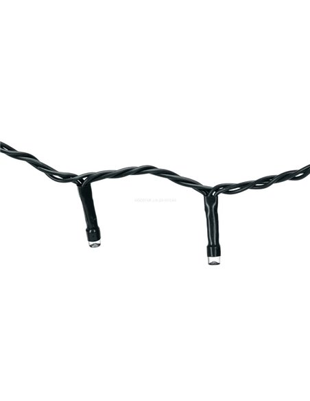 Guirnalda de 200 luces LED planas de bajo voltaje 10m, blanco cálido, 8 funciones+mem+temp, interior/exterior IP44