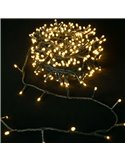 Guirlande lumineuse plate basse tension 1000 LED, 50 m, blanc chaud, 8 fonctions + mémoire + température, IP44