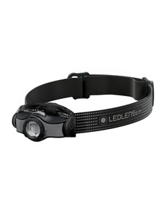 Lampe frontale LED MH3, 200 lm, portée de 130 m, autonomie de 4 à 35 h, étanchéité IP54, avec clip convertible, grise