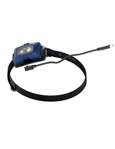 Lampe frontale LED HF4R CORE 2000Lm portée 220m Li-ion 3700 mAh, charge magnétique 3.7V IP68 Bleu