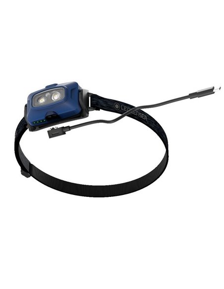 Lampe frontale LED HF4R CORE 2000Lm portée 220m Li-ion 3700 mAh, charge magnétique 3.7V IP68 Bleu