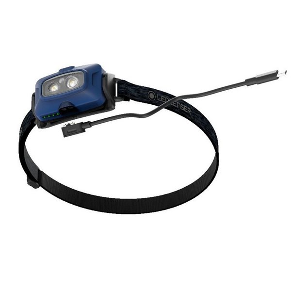 Lampe frontale LED HF4R CORE 2000Lm portée 220m Li-ion 3700 mAh, charge magnétique 3.7V IP68 Bleu