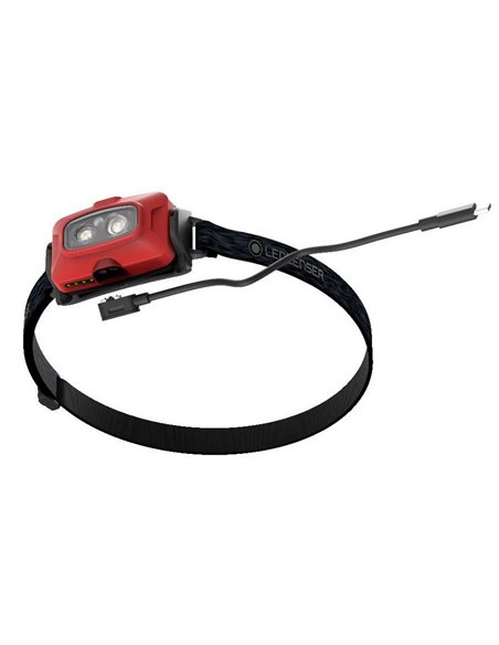 Frontal LED HF4R CORE 2000Lm 220m batería recargable Li-iON 3700 mAh, 3.7V IP68 Rojo