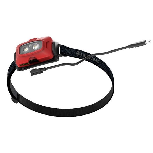 Frontal LED HF4R CORE 2000Lm 220m batería recargable Li-iON 3700 mAh, 3.7V IP68 Rojo