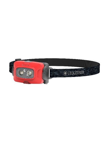 Frontal LED HF4R CORE 2000Lm 220m batería recargable Li-iON 3700 mAh, 3.7V IP68 Rojo