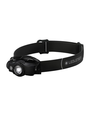 Linterna frontal LED MH4 200lm alcance 130 metros, recargable IP54 con clip Negro