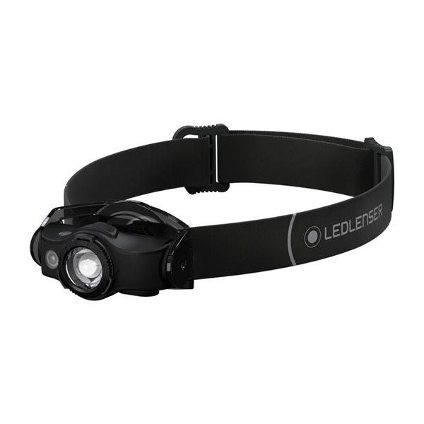 Linterna frontal LED MH4 200lm alcance 130 metros, recargable IP54 con clip Negro